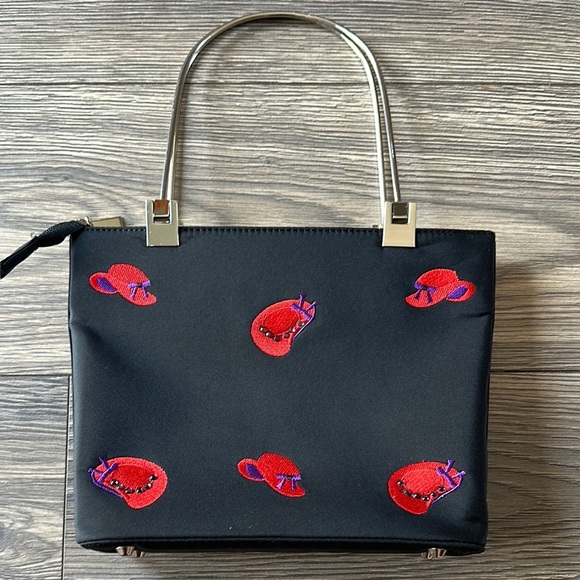 red lady Hats Handbags - Vintage Red lady Hats handbag